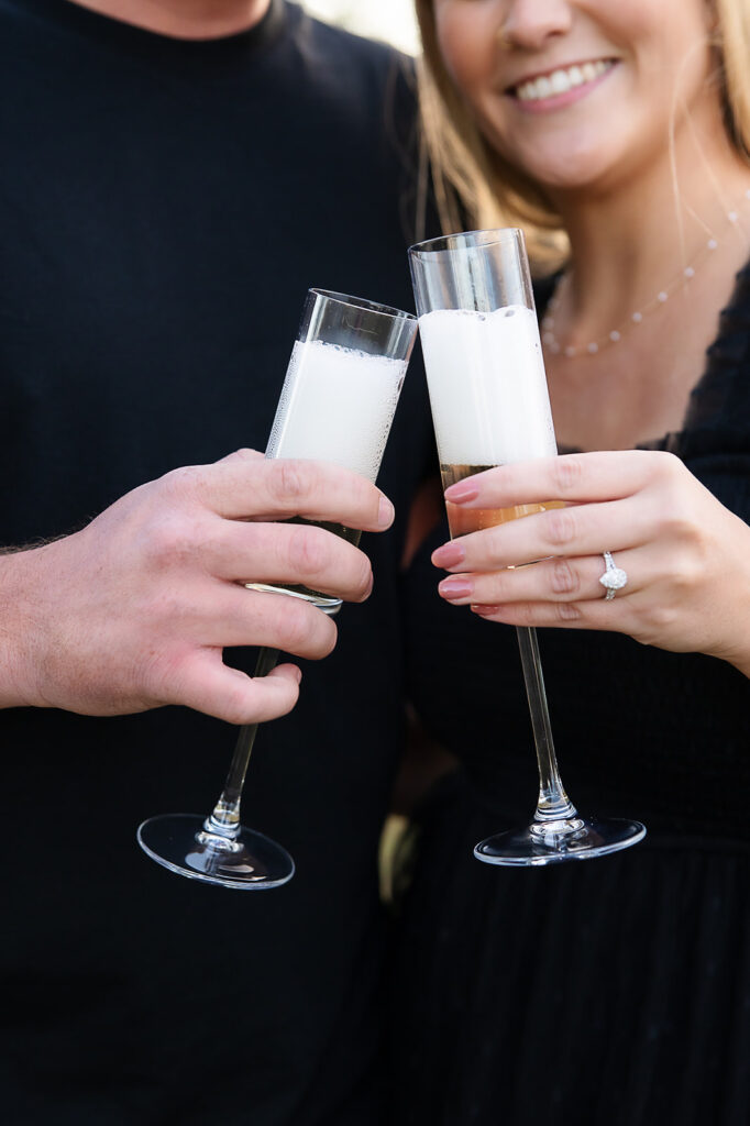 Champagne and Glasses are a great option for props